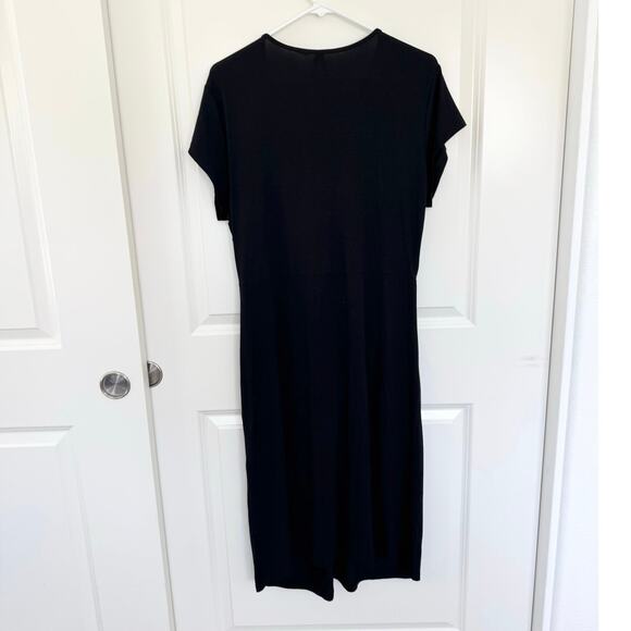 Seraphine Jolene Twist Front Maternity Dress Black 12 - Picture 3 of 5